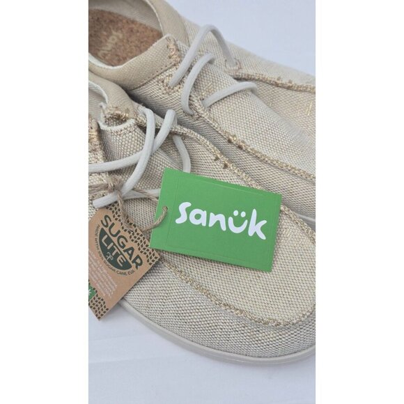 SANUK SHAKA LITE 2 SPARKLE golden wheat women's loafer size 10 - Picture 3 of 9